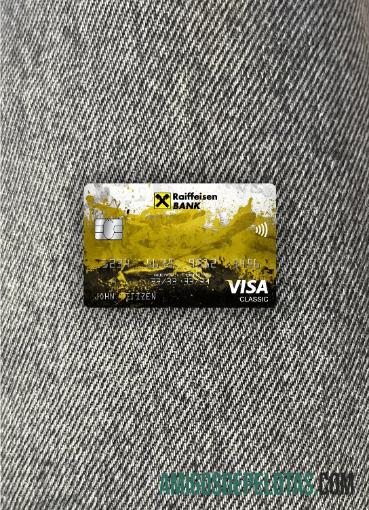 Romênia Raiffeisen Bank Visa Classic Card Photolook Frente modelo